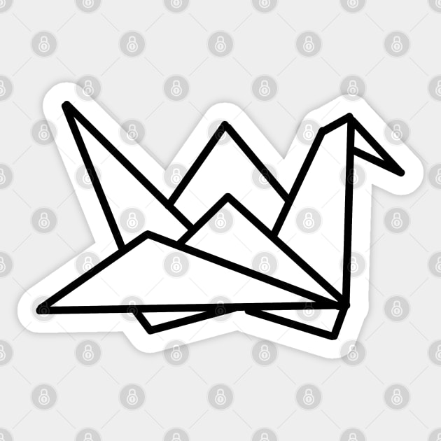 Origami Crane Sticker by Numerica